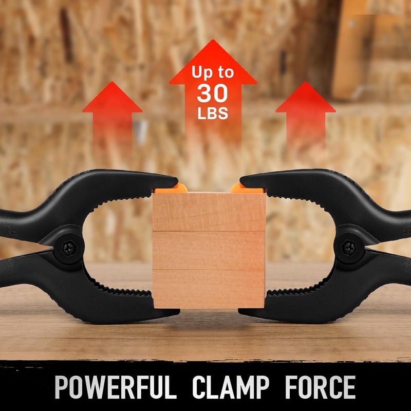 FeFu 4.5 Inch Spring Clamps Heavy Duty, 10 Pack Spring Clips, Backdrop Clips Clamps for Crafts Woodworking Photography - Image 5
